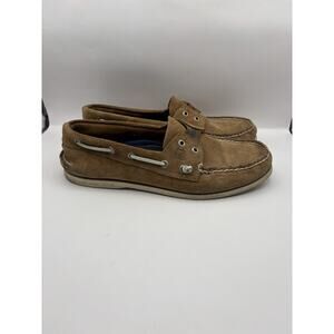 Sperry Authentic Brown Suede Leather Boat Shoes Men Size 11